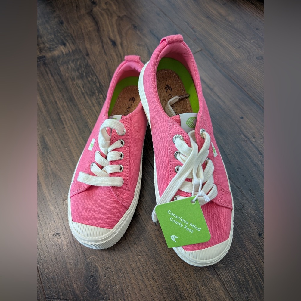 Cariuma Pink Lemonade OCA Low Canvas Women’s Shoes NWT Size 7